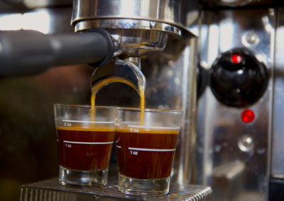 Espresso being extracted